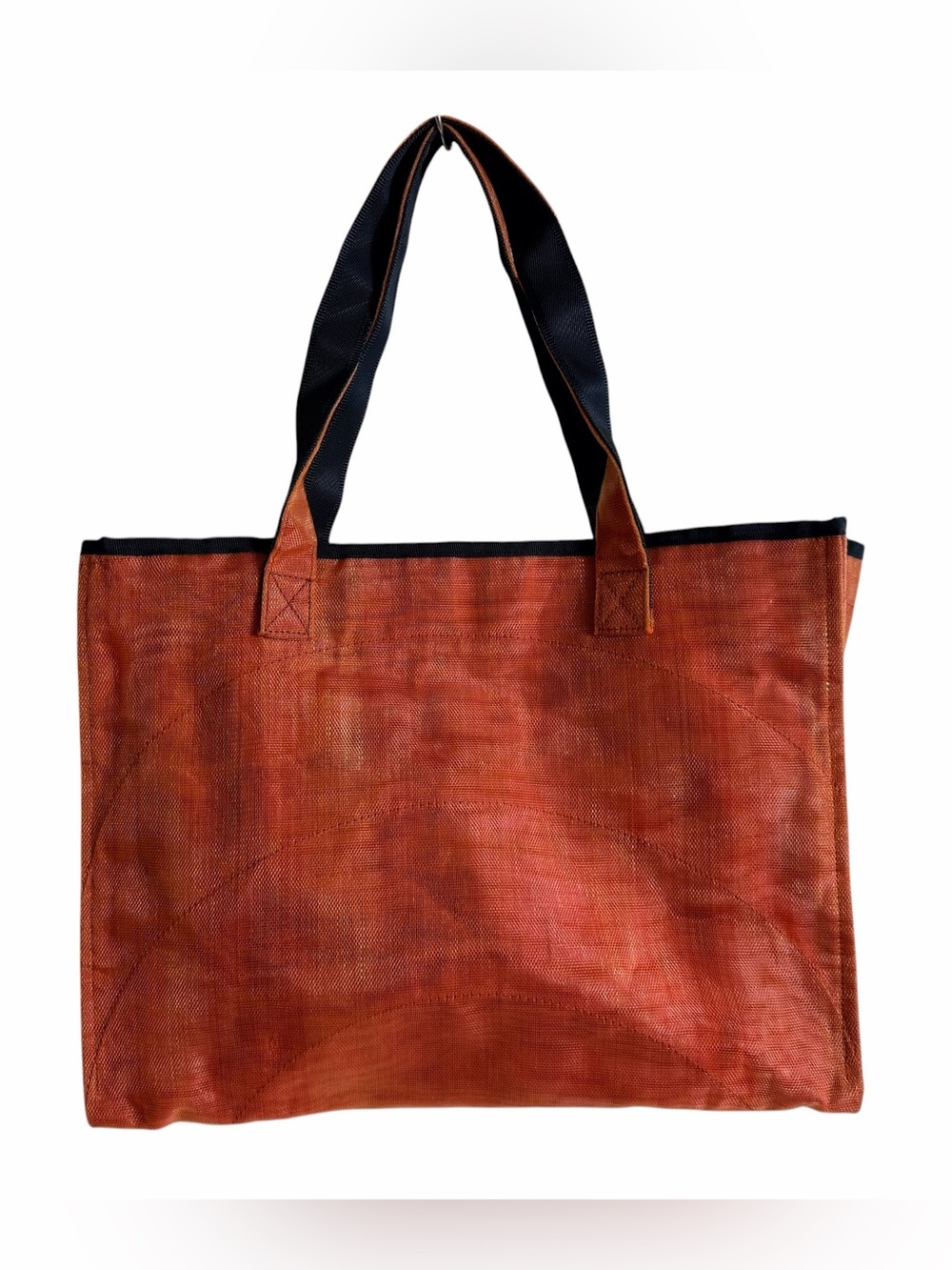 Smateria Bronze Recycled Material Oversized Tote Bag Black Handles